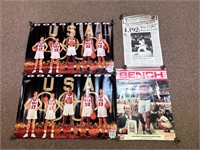 Lot of 4 VTG Baseball & Basketball posters