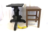 Vintage Pedestal Stand & Stool/Table