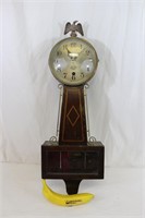 Vintage Banjo Clock & Eagle Finial USA