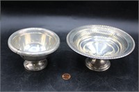 Pair Vtg. FISHER Sterling Weighted Bowls