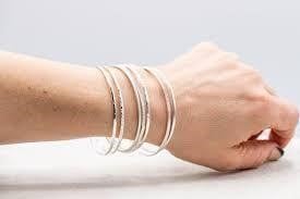 Metal Bracelet Bangles - Silver, Copper and