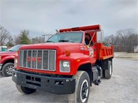 TITLED 1990 GMC Dump Truck Red