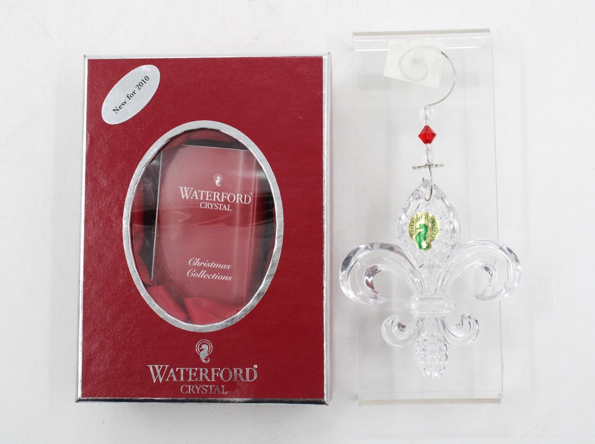 Waterford Crystal Fluer De Lis Christmas Ornament