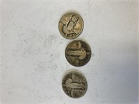 3 silver quarters