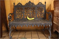 VERY Ornate Black Cast Iron Bench