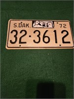 Vtg South Dakota License Plate