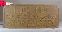 Cast Iron Railroad Sign