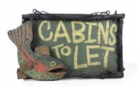 Wooden Cabins Sign