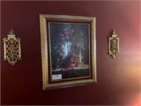 Home Interiors Wall Sconces & Picture