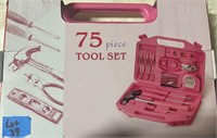 75 Piece Pink Tool Kit Brand New