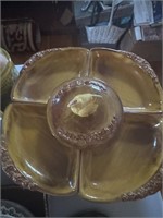 Ceramic Lazy Susan Relish Tray - missing bowl