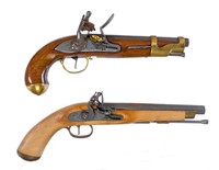 Estate Black Powder Flintlock Lot 2Pcs Pistols