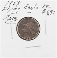 1857 Flying Eagle 1 Cent Penny Coin RARE