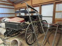 Amish Buggy w/Rubber Tires, Single Tree or Team