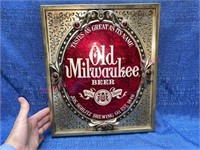 1976 "Old Milwaukee Beer" plastic sign (11x14)