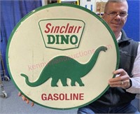 Modern "Sinclair Dino Gasoline" alum. sign(23.5in)