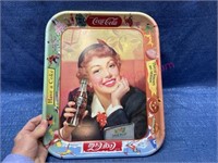 1950s Coca-Cola Menu Girl tray (10.5x13)