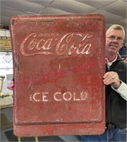 Antique Coca-Cola metal sign 25x32