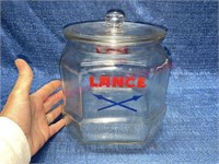 1940s Lance glass candy jar