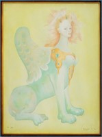 Leonor Fini "Sphinx Ariane" Color Lithograph, 1970
