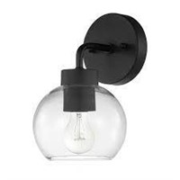 Wall Sconce - Black - Clear Dome