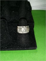 Sterling Silver 925 ELEPHANT Band Ring Sz 5.5