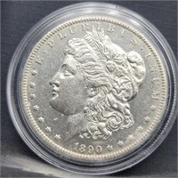 1890-CC Morgan Silver Dollar - AU