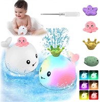 NEW Light Up Spray Whale Bath Toy