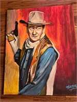 Western John Wayne painting