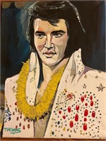 One of one painting signed Elvis Presley
