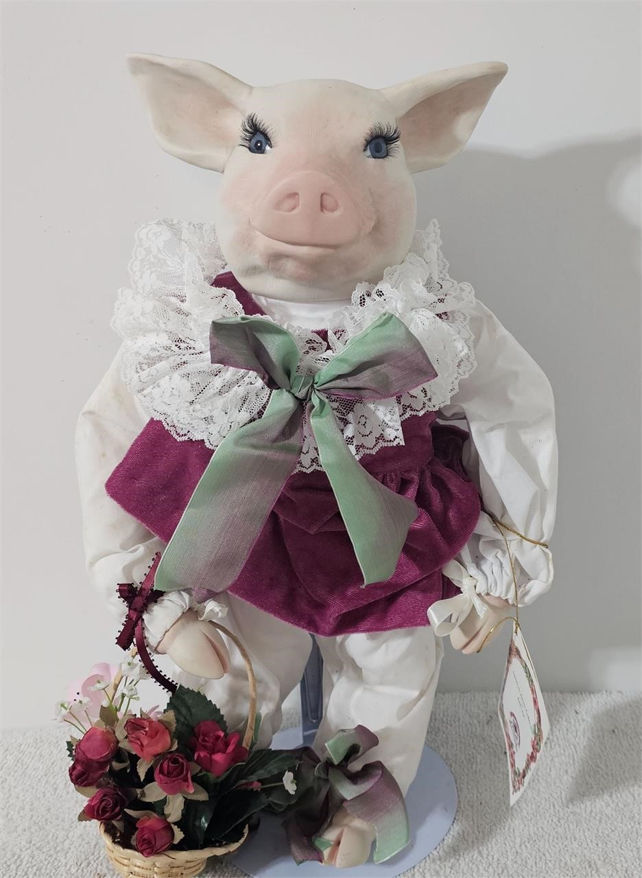 Rosebud Porcelain pig