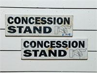 Pair of Painted Wooden Concession Stand Signs