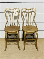 (2) Painted Metal Garden Chairs
