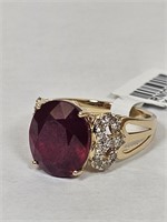 Lady's Composite Ruby and Diamond Ring