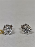 14K Gold Diamond Stud Earrings