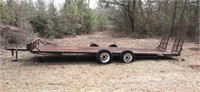 6'x 22' tandem axle steel floor trailer w title