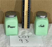 jadeite salt and pepper shakers