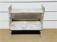 Painted Wooden Bucket Bench