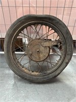 Vintage Motorcycle Spoked Wheel
