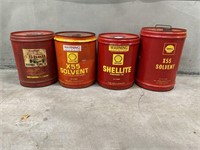 4 x SHELL Tins Inc. 20L & 5 Gallon