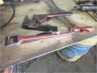 pipe wrench and tie downs