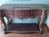 Marble top three drawer server look at pictures