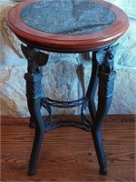Round Marble top side table  look at pictures