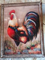 Large rooster print on canvas