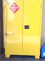 Flammable storage cabinet.