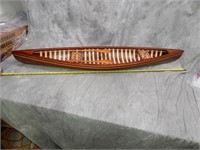 Neat Large Wood Canoe approx 43"