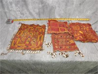 4 antique Tribal Textiles from India
