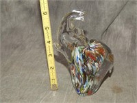 Vintage art glass Murano Elephant with tag/sticker