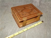 Antique Leather Photo Album with Brass Clasps