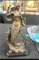 Bronze Mermaid, signed